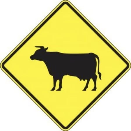 Accuform CROSSING SIGN CATTLE 24 X 24 DG HIGH FRW717DP
